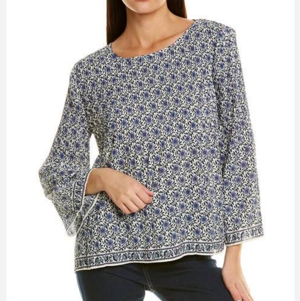 Printed floral max studio size medium long sleeve top